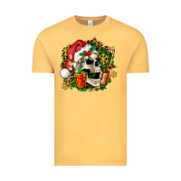 Vintage Mustard christmas skull and gift Vintage Tee - AdoDesignShop