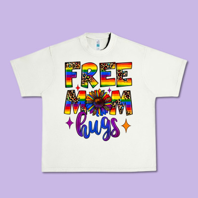 Free Mom Hugs Urban Heavy Tee Designed By Jahusdesignshop