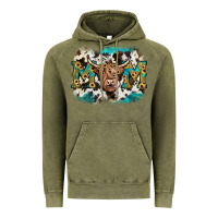 Vintage Olive highland cow mom Vintage Hoodie - JahusDesignShop