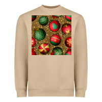 Mushroom christmas ornaments and leopard seamless pattern Heavyweight Sweatshirt - BundleAndBundleShop