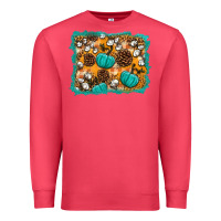 Cardinal fall pumpkin distressed background Premium Sweatshirt - BundleAndBundleShop