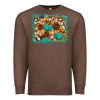 Chestnut fall pumpkin distressed background Premium Sweatshirt - BundleAndBundleShop