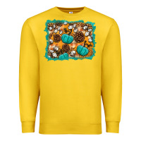Lemon fall pumpkin distressed background Premium Sweatshirt - BundleAndBundleShop