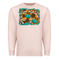 Pale Pink fall pumpkin distressed background Premium Sweatshirt - BundleAndBundleShop