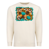 Sandshell fall pumpkin distressed background Premium Sweatshirt - BundleAndBundleShop