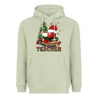 Matcha Teacher With Christmas Tree Heavyweight Hoodie - BundleAndBundleShop