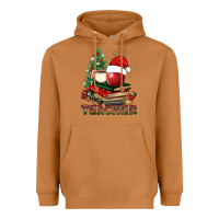 Meerkat Teacher With Christmas Tree Heavyweight Hoodie - BundleAndBundleShop