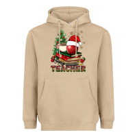 Mushroom Teacher With Christmas Tree Heavyweight Hoodie - BundleAndBundleShop