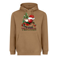 Toasted Coconut Teacher With Christmas Tree Heavyweight Hoodie - BundleAndBundleShop