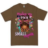 Cacao minding my own small business afro messy bun Premium Tee - texasbilliewilder