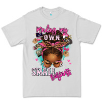 Minding My Own Small Business Afro Messy Bun Premium Tee | Teevron