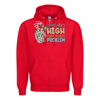 Red somebodys high maintenance problem Zipper Hoodie - MaliasSmallBusiness
