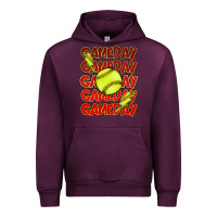 Mauve Wine Game day softball lightning bolt Urban Hoodie - HowdyJamesFarm