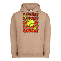 Pigment Burro Game day softball lightning bolt Urban Hoodie - HowdyJamesFarm