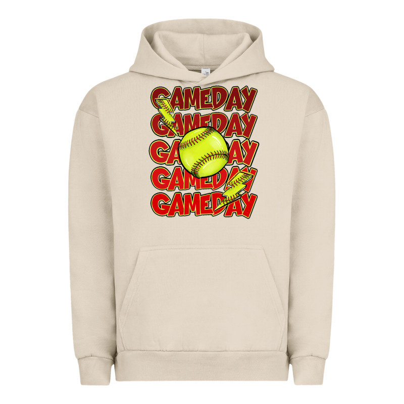 Game Day Softball Lightning Bolt Urban Hoodie by HowdyJamesFarm | Teevron