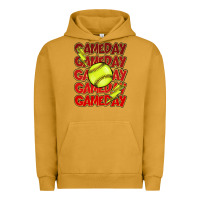 Pigment Peanut Butter Game day softball lightning bolt Urban Hoodie - HowdyJamesFarm