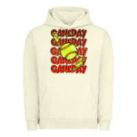 Pigment Pistachio Game day softball lightning bolt Urban Hoodie - HowdyJamesFarm