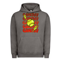 Pigment Tornado Game day softball lightning bolt Urban Hoodie - HowdyJamesFarm