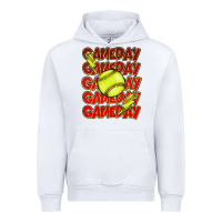 White Game day softball lightning bolt Urban Hoodie - HowdyJamesFarm