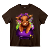 Chocolate Brown Halloween Heifer Heavy Core Tee - RanaPortraitStore