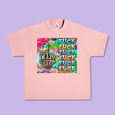 Fuck Everything Skeletons Urban Heavy Tee Designed By Adodesignshop