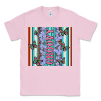 Bubblegum Pink groovy with flowers and Butterflies Classic Tee - Artiststas