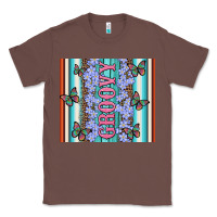 Chestnut groovy with flowers and Butterflies Classic Tee - Artiststas