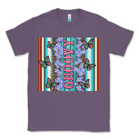 Lavender groovy with flowers and Butterflies Classic Tee - Artiststas