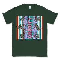 Sports Green groovy with flowers and Butterflies Classic Tee - Artiststas