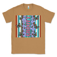 Toasted Coconut groovy with flowers and Butterflies Classic Tee - Artiststas