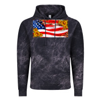 Cloud Black usa flag and sunflower license plate Vintage Hoodie - HRA Design Shop