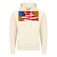Vintage Artic usa flag and sunflower license plate Vintage Hoodie - HRA Design Shop