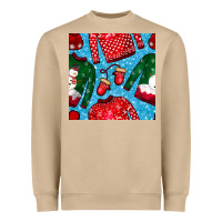 Mushroom christmas clothes seamless pattern Heavyweight Sweatshirt - BundleAndBundleShop