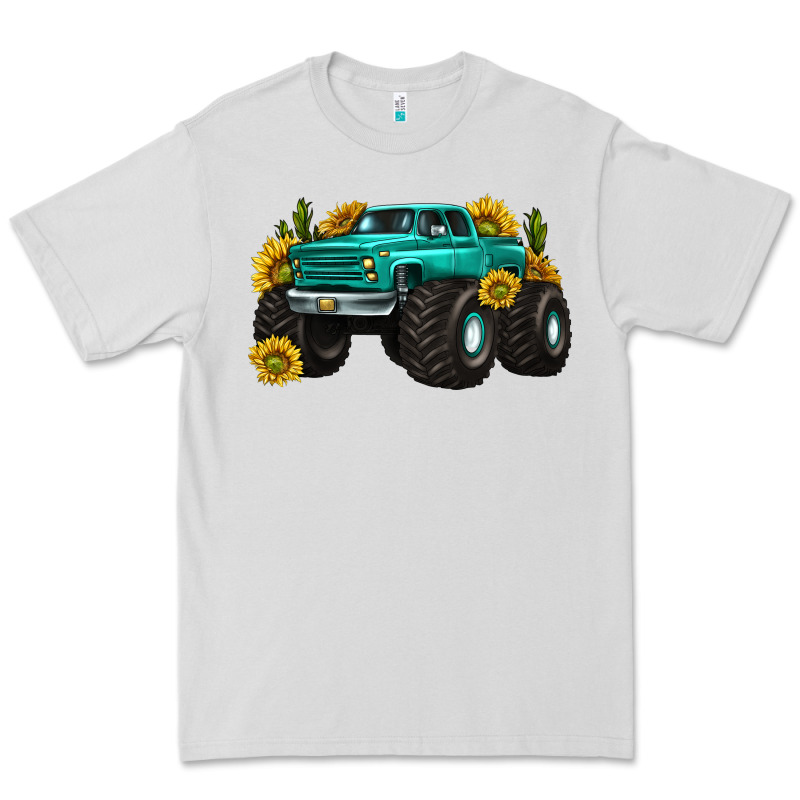 Monster Truck With Sunflower Western Premium Tee by texasbilliewilder | Teevron
