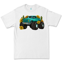 White monster truck with sunflower western Premium Tee - texasbilliewilder