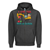 Charcoal Heather i dig 100 days of school excavator Zipper Hoodie - MaliasSmallBusiness