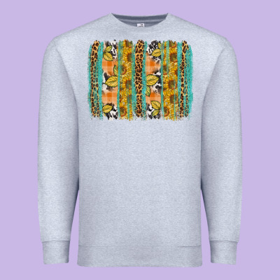 Fall Sunflower Brushstroke Premium Sweatshirt Designed By Bundleandbundleshop