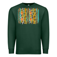 Sports Green fall sunflower brushstroke Premium Sweatshirt - BundleAndBundleShop