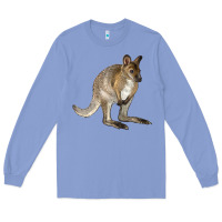 Colony Blue Hand Drawn Wallaby Animal Long Sleeve Tee - LillyAllenDesigns