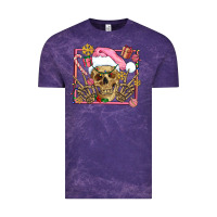 Cloud Purple pink christmas skeleton Vintage Tee - AdoDesignShop