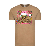 Vintage Coffee pink christmas skeleton Vintage Tee - AdoDesignShop