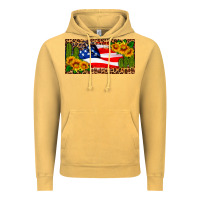 Vintage Mustard usa flag and cactus license plate Vintage Hoodie - HRA Design Shop