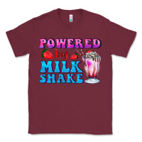 Burgundy powered by milkshake Classic Tee - AdoDesignShop