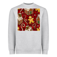 Christmas Gingerbread Cookie House Seamless Pattern Heavyweight Sweatshirt | Teevron
