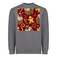 Storm christmas gingerbread cookie house seamless pattern Heavyweight Sweatshirt - BundleAndBundleShop
