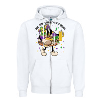 White out here lookin like a snack king cake mardi gras Zipper Hoodie - MaliasSmallBusiness
