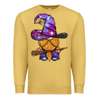 Antique Gold witch gnome with broom Premium Sweatshirt - BundleAndBundleShop