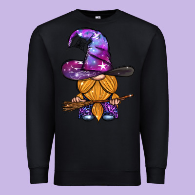 Witch Gnome With Broom Premium Sweatshirt Designed By Bundleandbundleshop