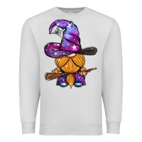 Dove Grey witch gnome with broom Premium Sweatshirt - BundleAndBundleShop