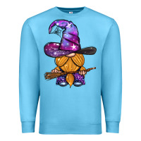 Ocean Blue witch gnome with broom Premium Sweatshirt - BundleAndBundleShop